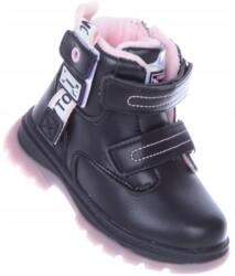  Fekete Tépőzáras Bélelt Kényelmes Téli Cipő bakancs 26 (A1603 black)