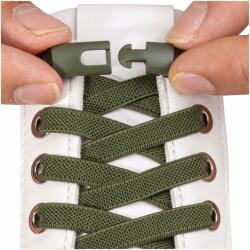 Sulpo Olíva Zöld, lapos, rugalmas cipőfűző nem kell kötni! (S014_K)