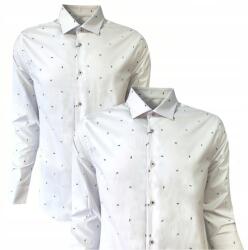 Anagre Férfi Elegáns Ining Casual Klasszikus Fehér Mintás M