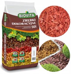 Biovita Dekorációs Fa Apríték Biovita 50 Liter Piros Színű (5907813162435)