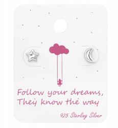 M. Jopek Ezüst Fülbevaló Gyerek Hold Csillag 925 Ezüst M. jopek