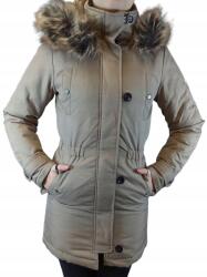 ONLY Bézs parka kabát, karcsúsított fazon, szőrmés Only méret méret