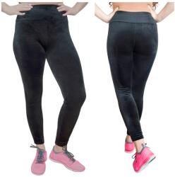  Női Fekete Velúr Leggings, Xl-es Méret (3061-1)