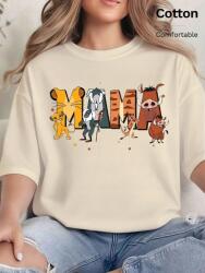 Shein Bézs Laza Nyomott Mintás Póló (XL) (612672)