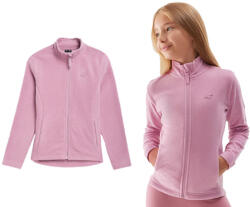 4F Lány polár állógallér 4F F110 cipzáras pulóver világos rózsaszín 152 (4FAW23TFLEF110)