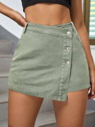 Shein KC35202 Shein Farmer Szoknya-rövidnadrág Aszimmetrikus Magas Derekú (4) S