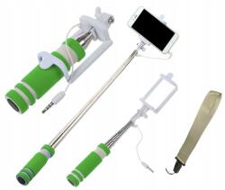  Teleszkópos Szelfi Bot Fényképező Pálca Kihúzható Jack Kábel Zöld Nyakpánt (1107253)