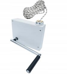 Selve Roletta Felhúzó Korbos Mechanizmus Drótkötélhez, Korbával Selve Fehér 7 m Drótkötél, Erős (203601+KRM-140+LN-45-02)