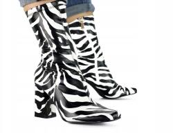  Női Bokacsizmák Bordázott Mintával Markáns Stílus Minden Alkalomra 39 Kokietka (33562)