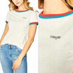 Wrangler fehér póló, kerek nyakkivágás, Doubleringer Tee S