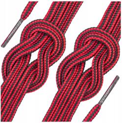 Sulpo Cipőfűző kerek túracipőhöz piros-fekete 150 cm (Trekkingowe sznurówki do butów okrągłe)