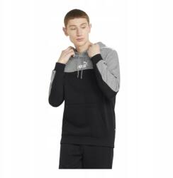 PUMA Férfi Kapucnis Pulóver Ess+ Block Hoodie Fl Fekete-szürke r. XL (849036 01)