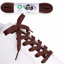 Sulpo 120 cm-es lapos, sötétbarna, organikus Gots pamut cipőfűző (S032 -Sznurowadła GOTS)