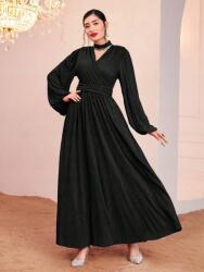 Shein LC26102 Shein Ruha Maxi Fodros Díszített Nyakkivágással (4) L