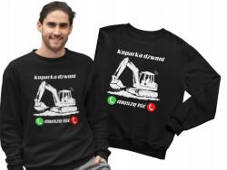 Aradena Személyre Szabott Pulóver Apának, Fiúnak, Ajándék Ünnepre, Születésnapra, Kotrógép Mintával, 3XL (406 3XL Koparka Dzwoni)