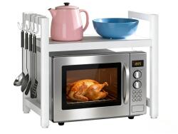  Mikrohullámú Sütő Tartó Állvány Konyhai Szervező Állítható Kihúzható 41-62cm (YFDZ-6979382040857)