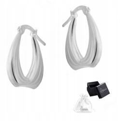 Ulex Premium Ezüst fülbevaló pr. 925 Elegáns ródiumozott félkör alakú felfújható (SR-323R-KA modne kolczyki vintage)