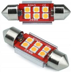 Interlook C5W 6 Led 3535 Canbus 12V 36mm Narancssárga