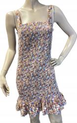 Shein Ruha virágos vállpántos gumis fodros Shein méret L