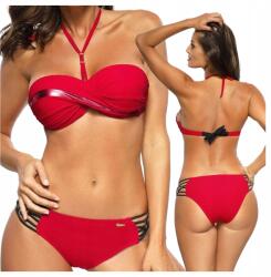 Marko Ofelia Cocinella M-559 kétrészes, megkötős fürdőruha (11) L-es méret, piros (M-559)