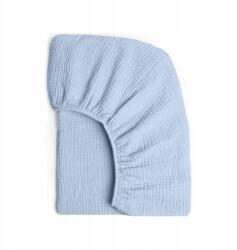 Muminky Kiságyba való lepedő 160x80 Muszlin Pamut Gumis Lepedő Kék (5214599)