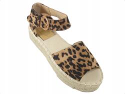  Kacér lapos könnyű espadrilles leopárdmintás övvel 40-es (19984)