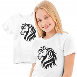 Aradena Gyerek Póló Fekete Fehér nyomattal Ló Születésnap 110 (138 4 Horse)