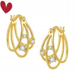  Geometrikus, vonalas, üreges fülbevaló nőknek, S925 ezüst, arany