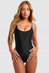Boohoo LC52304 Boohoo Kontrasztos Nyitott Hátú Fürdőruha (5) Xs