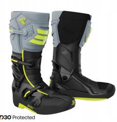 Shot Cross cipő Shot Racing Race 8 Fekete/Szürke/Sárga fluo 45