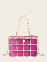 Shein Rózsaszín Kis Strasszos Kézitáska (613171)