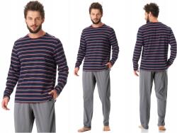 Key Férfi pamut pizsama csíkos felsővel, XL-es (Piżama męska bawełniana, bluzka w paski)