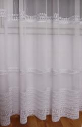 Panczo Függöny méterben Bambusz Zelda 3 Mintás Csíkokkal, Fénylő Fehér, magasság: 300 cm (B122180)