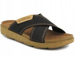 Inblu Férfi Papucs Inblu MT-22 Bőr Talpbetét Puha Kényelmes Fekete (MT000020.014)