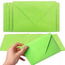  Meghívó Díszboríték, Zöld C6 114×162 mm, 10 Db