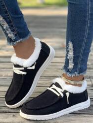 Shein Fekete Bélelt Tornacipő (37) (613001)