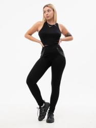  Női rugalmas anyagú leggings, fekete színű, i8 Denim stílusú, zsebes, M-es méret