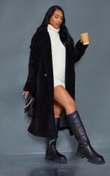 Prettylittlething KU611 Prettylittlething Kabát Plüss Szőrme Hosszú (5) L