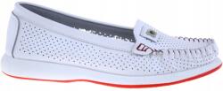 S. Barski Női Mokaszin Fehér Színben, Kényelmes, Stílusos, Bőr, Barski LR51-673 R36 (LR51-676 S.Barski)