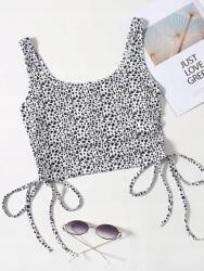 Shein LC41313 Shein Crop Top Állatmintás Vállpántokkal (4) Xs