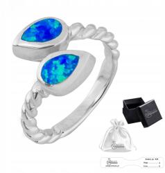 Ulex Premium Ezüst gyűrű pr. 925 kék opállal Ajándék Nemnek méret 12 (IM-5008N-P/12 rodowane z opalem niebieskim)