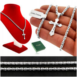 Golden Celebrity Keresztelői Ajándék Fiúnak Ezüst Nyaklánc Kereszttel Pr. 925 (Naszyjnik z krzyżem krzyżykiem dla syna 925)