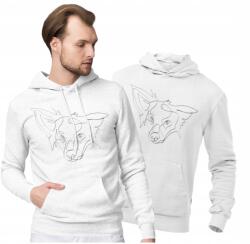 Aradena Férfi kapucnis pulóver One Line Art Állat Kutya Macska Születésnapi Ajándék XL (52 XL One Line Art Zwierzaki)