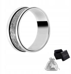 Ulex Premium Elegáns gyűrű oxidált sávval, 925-ös finomságú ezüst, 7 mm széles méret 13 (PO-1211-AR/13)