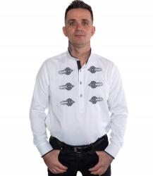  Férfi ing állógallérral Fehér Népi Pamut Hegyvidéki Lengyel termék Roz. M
