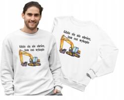 Aradena Személyre Szabott Pulóver Apának, Fiúnak, Ajándék Ünnepekre, Születésnapra Kotrógép M (406 M Gdzie się nie obrócę tam coś wykopię)