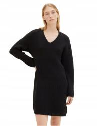 Tom Tailor Fekete Kötött Ruha V Neck (36) (554588)