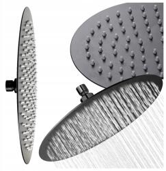  Esőztető Zuhanyfej Acél Vékony Kerek Slim Zuhany Fekete 30CM (DESZCZOWNICA PRYSZNICOWA STALOWA)