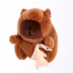  Kapibara plüss kulcstartó hattyúval 13 cm (LUBO)