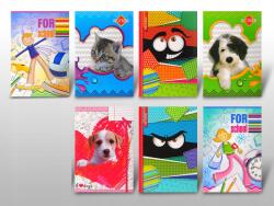 Delta Iskolai füzet A5 Delta 32 lapos vonalas, mintás (vegyes minták)